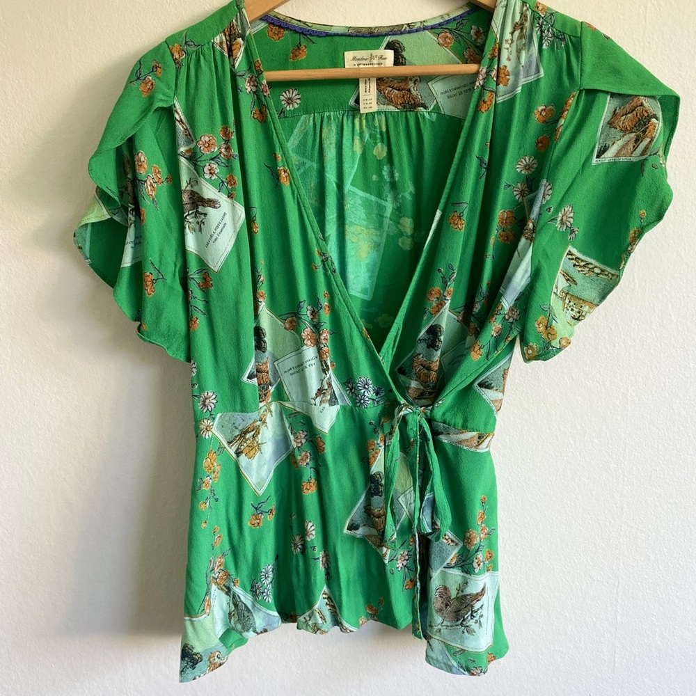 Meadow Rue by Anthropologie wrap top